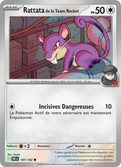 Rattata de la Team Rocket 147/182 Rivalités Destinées