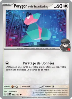 Porygon de la Team Rocket 153/182 Rivalités Destinées
