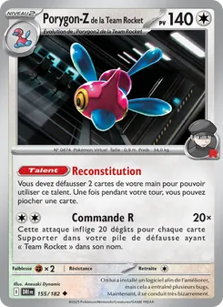 Porygon-Z de la Team Rocket 155/182 Rivalités Destinées