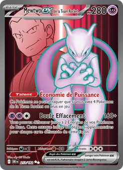 Mewtwo-ex de la Team Rocket 213/182 Rivalités Destinées