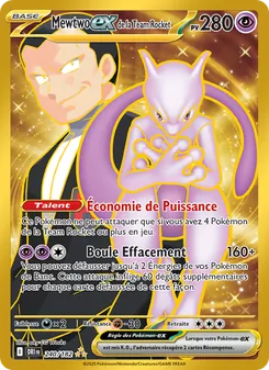 Mewtwo-ex de la Team Rocket 240/182 Rivalités Destinées