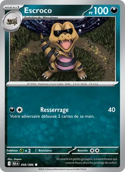 Escroco 058/086 Foudre Noire