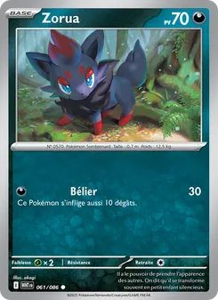 Zorua 061/086 Flamme Blanche