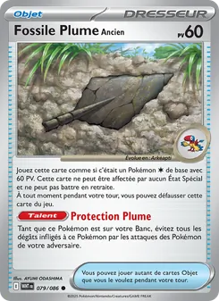 Fossile Plume Ancien 079/086 Flamme Blanche