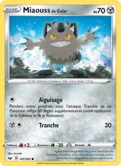 Miaouss de Galar 127/202 Épée et Bouclier