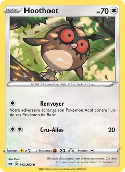 Hoothoot 143/202 Épée et Bouclier