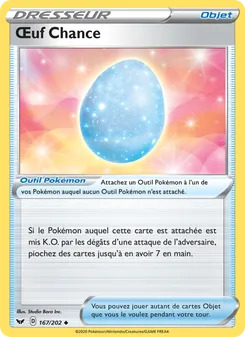 Œuf Chance 167/202 Épée et Bouclier
