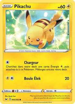 Pikachu 65/202 Épée et Bouclier