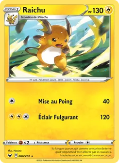 Raichu 66/202 Épée et Bouclier