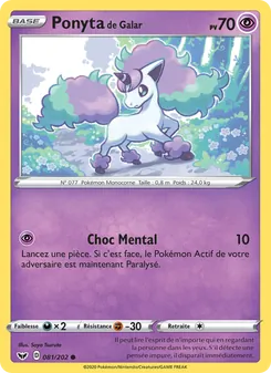 Ponyta de Galar 81/202 Épée et Bouclier