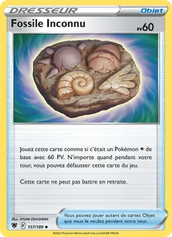 Fossile Inconnu 157/189 Astres Radieux
