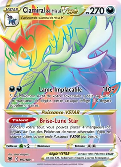 Clamiral de Hisui VSTAR 197/189 Astres Radieux