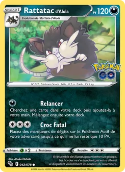 Rattatac d'Alola 042/078 Pokémon GO
