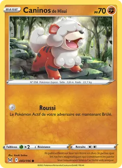 Caninos de Hisui 083/196 Origine Perdue