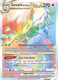 Zoroark de Hisui VSTAR 203/196 Origine Perdue