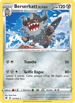 Berserkatt de Galar 127/192 Clash des Rebelles