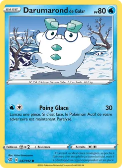 Darumarond de Galar 47/192 Clash des Rebelles