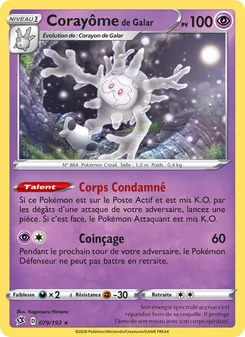 Corayôme de Galar 79/192 Clash des Rebelles