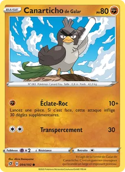 Canarticho de Galar 94/192 Clash des Rebelles
