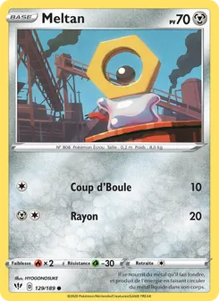 Meltan 129/189 Ténèbres Embrasées