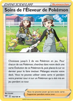 Soins de l'Éleveur de Pokémon 166/189 Ténèbres Embrasées
