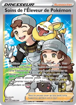 Soins de l'Éleveur de Pokémon 188/189 Ténèbres Embrasées
