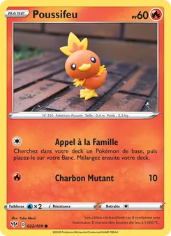 Poussifeu 22/189 Ténèbres Embrasées