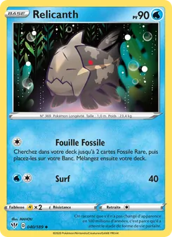 Relicanth 40/189 Ténèbres Embrasées