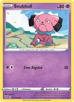 Snubbull 70/189 Ténèbres Embrasées