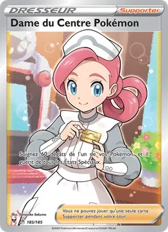 Dame du Centre Pokémon 185/185 Voltage Éclatant