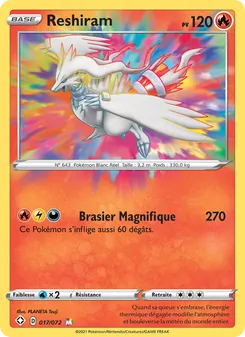 Reshiram 17/72 Destinées Radieuses