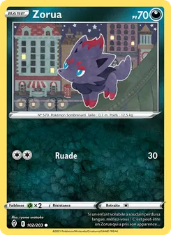 Zorua 102/203 Évolution Céleste