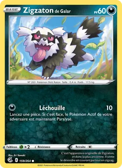 Zigzaton de Galar 159/264 Poing de Fusion