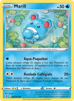 Marill 58/264 Poing de Fusion