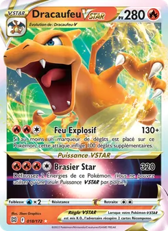 Dracaufeu VSTAR 018/172 Stars Étincelantes