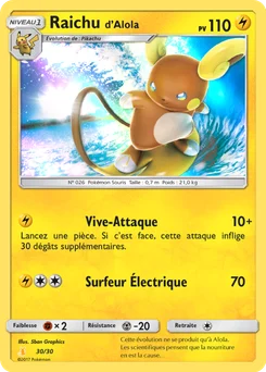 Raichu d’Alola 30/30 SM Kit du dresseur (Raichu d'Alola)
