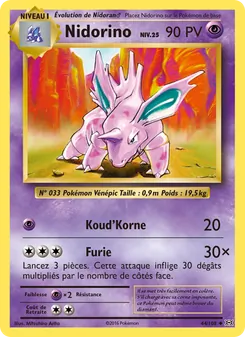 Nidorino 44/108 Évolutions