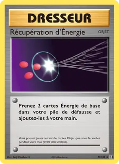 Récupération d'Énergie 77/108 Évolutions
