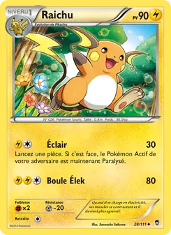Raichu 28/111 Poings Furieux